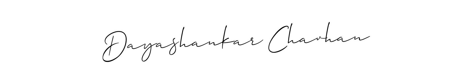 Design your own signature with our free online signature maker. With this signature software, you can create a handwritten (Allison_Script) signature for name Dayashankar Chavhan. Dayashankar Chavhan signature style 2 images and pictures png