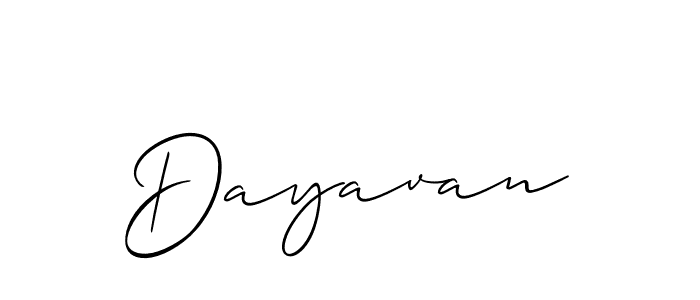 Best and Professional Signature Style for Dayavan. Allison_Script Best Signature Style Collection. Dayavan signature style 2 images and pictures png