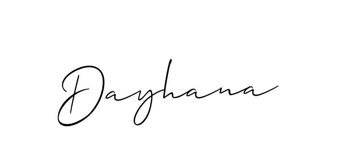 Create a beautiful signature design for name Dayhana. With this signature (Allison_Script) fonts, you can make a handwritten signature for free. Dayhana signature style 2 images and pictures png