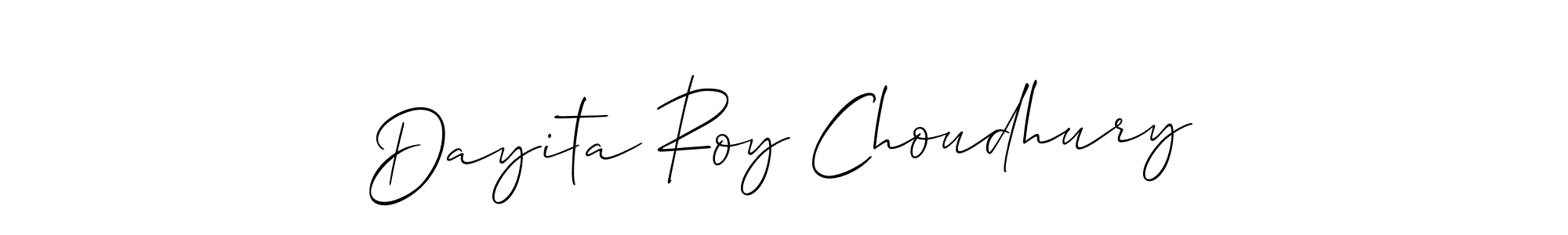 Allison_Script is a professional signature style that is perfect for those who want to add a touch of class to their signature. It is also a great choice for those who want to make their signature more unique. Get Dayita Roy Choudhury name to fancy signature for free. Dayita Roy Choudhury signature style 2 images and pictures png
