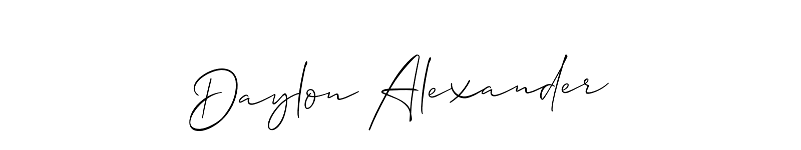 You should practise on your own different ways (Allison_Script) to write your name (Daylon Alexander) in signature. don't let someone else do it for you. Daylon Alexander signature style 2 images and pictures png