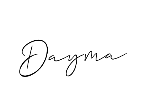 Create a beautiful signature design for name Dayma. With this signature (Allison_Script) fonts, you can make a handwritten signature for free. Dayma signature style 2 images and pictures png