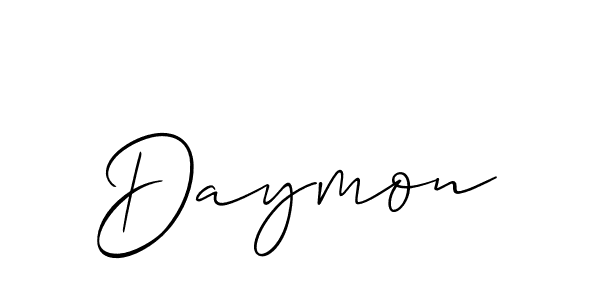 Create a beautiful signature design for name Daymon. With this signature (Allison_Script) fonts, you can make a handwritten signature for free. Daymon signature style 2 images and pictures png