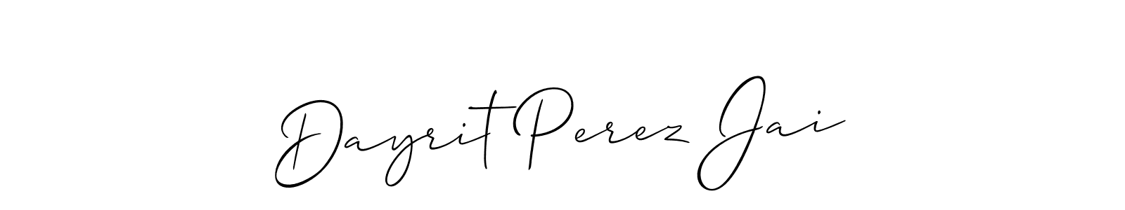 Use a signature maker to create a handwritten signature online. With this signature software, you can design (Allison_Script) your own signature for name Dayrit Perez Jai. Dayrit Perez Jai signature style 2 images and pictures png