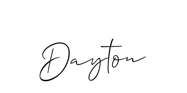 Make a beautiful signature design for name Dayton. With this signature (Allison_Script) style, you can create a handwritten signature for free. Dayton signature style 2 images and pictures png