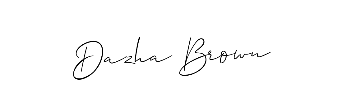 How to Draw Dazha Brown signature style? Allison_Script is a latest design signature styles for name Dazha Brown. Dazha Brown signature style 2 images and pictures png