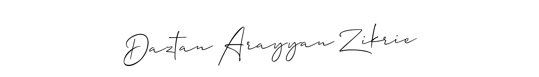 Best and Professional Signature Style for Daztan Arayyan Zikrie. Allison_Script Best Signature Style Collection. Daztan Arayyan Zikrie signature style 2 images and pictures png