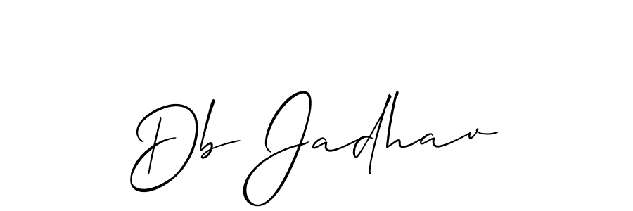 Also we have Db Jadhav name is the best signature style. Create professional handwritten signature collection using Allison_Script autograph style. Db Jadhav signature style 2 images and pictures png