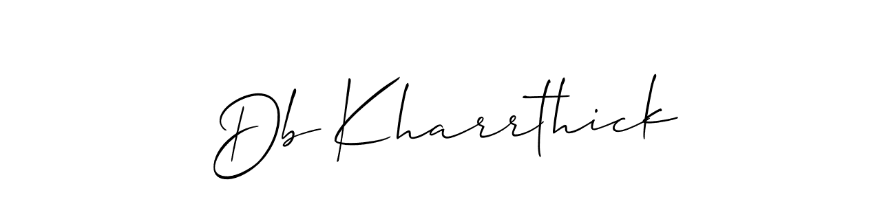 Also You can easily find your signature by using the search form. We will create Db Kharrthick name handwritten signature images for you free of cost using Allison_Script sign style. Db Kharrthick signature style 2 images and pictures png