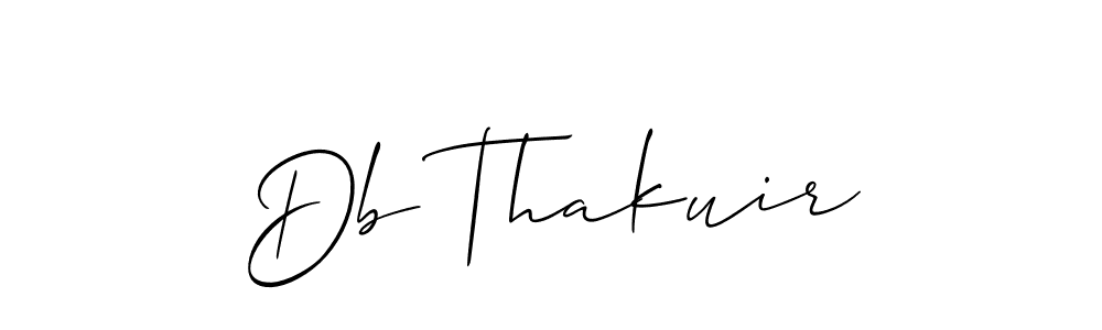It looks lik you need a new signature style for name Db Thakuir. Design unique handwritten (Allison_Script) signature with our free signature maker in just a few clicks. Db Thakuir signature style 2 images and pictures png