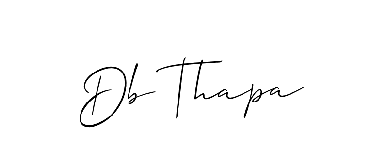 The best way (Allison_Script) to make a short signature is to pick only two or three words in your name. The name Db Thapa include a total of six letters. For converting this name. Db Thapa signature style 2 images and pictures png