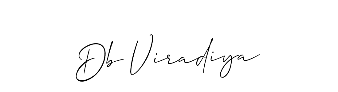 The best way (Allison_Script) to make a short signature is to pick only two or three words in your name. The name Db Viradiya include a total of six letters. For converting this name. Db Viradiya signature style 2 images and pictures png