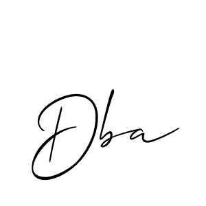 Design your own signature with our free online signature maker. With this signature software, you can create a handwritten (Allison_Script) signature for name Dba. Dba signature style 2 images and pictures png