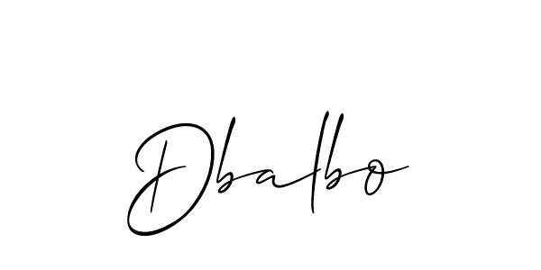 Also You can easily find your signature by using the search form. We will create Dbalbo name handwritten signature images for you free of cost using Allison_Script sign style. Dbalbo signature style 2 images and pictures png