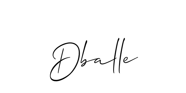 Design your own signature with our free online signature maker. With this signature software, you can create a handwritten (Allison_Script) signature for name Dballe. Dballe signature style 2 images and pictures png