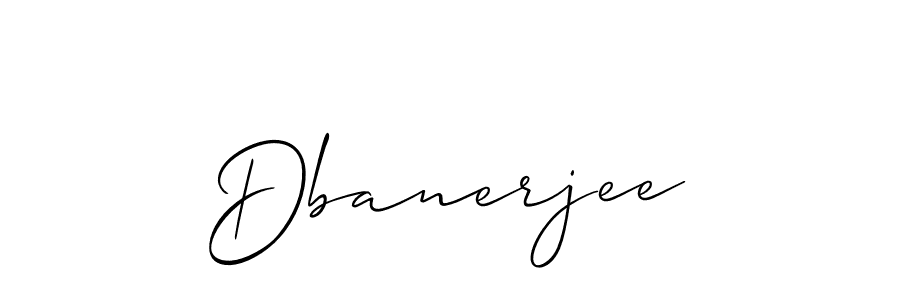 How to make Dbanerjee signature? Allison_Script is a professional autograph style. Create handwritten signature for Dbanerjee name. Dbanerjee signature style 2 images and pictures png