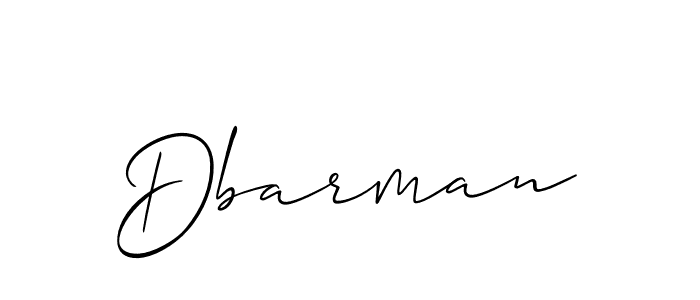 Make a beautiful signature design for name Dbarman. With this signature (Allison_Script) style, you can create a handwritten signature for free. Dbarman signature style 2 images and pictures png