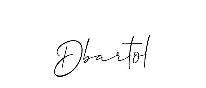 Design your own signature with our free online signature maker. With this signature software, you can create a handwritten (Allison_Script) signature for name Dbartol. Dbartol signature style 2 images and pictures png