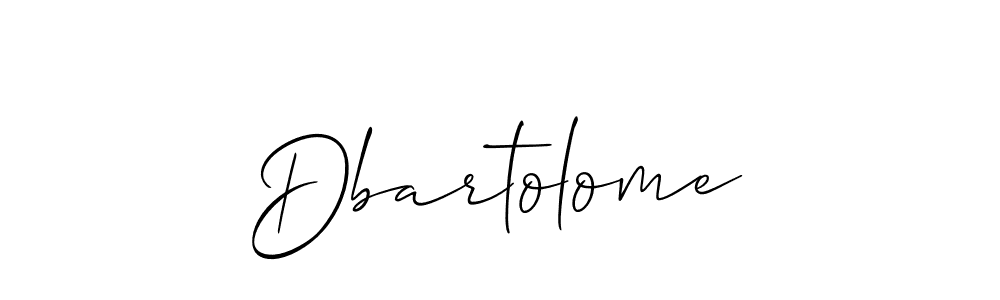 How to make Dbartolome signature? Allison_Script is a professional autograph style. Create handwritten signature for Dbartolome name. Dbartolome signature style 2 images and pictures png