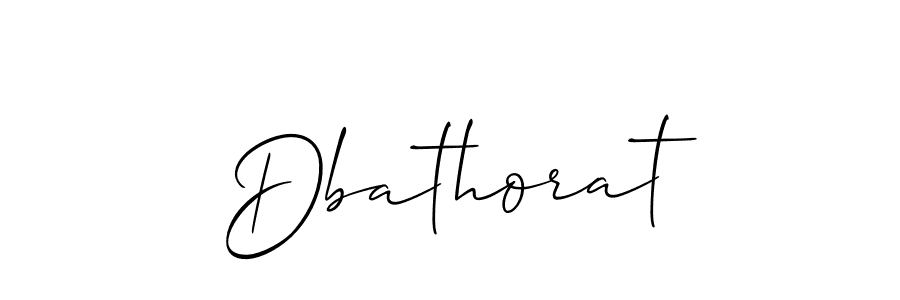 Design your own signature with our free online signature maker. With this signature software, you can create a handwritten (Allison_Script) signature for name Dbathorat. Dbathorat signature style 2 images and pictures png
