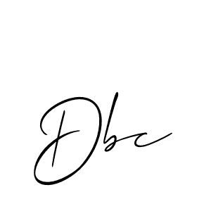 Use a signature maker to create a handwritten signature online. With this signature software, you can design (Allison_Script) your own signature for name Dbc. Dbc signature style 2 images and pictures png