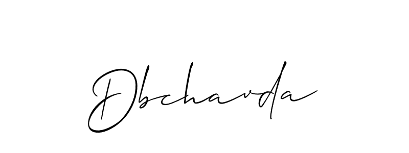 Design your own signature with our free online signature maker. With this signature software, you can create a handwritten (Allison_Script) signature for name Dbchavda. Dbchavda signature style 2 images and pictures png