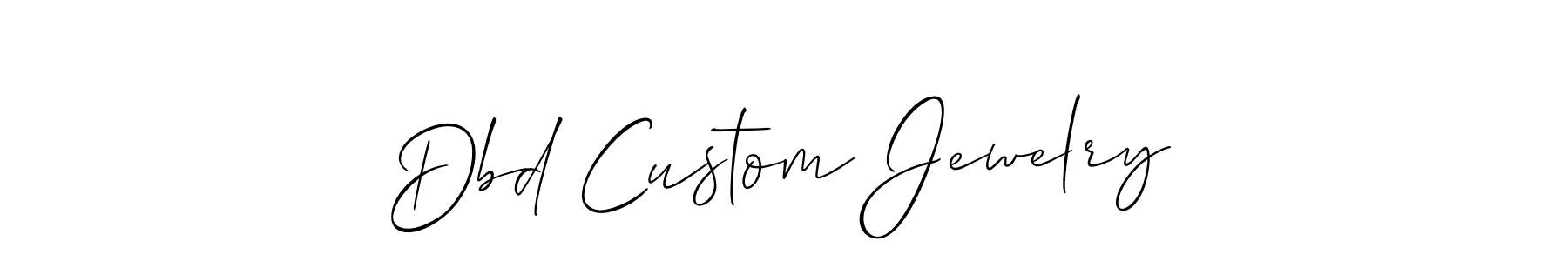 Similarly Allison_Script is the best handwritten signature design. Signature creator online .You can use it as an online autograph creator for name Dbd Custom Jewelry. Dbd Custom Jewelry signature style 2 images and pictures png