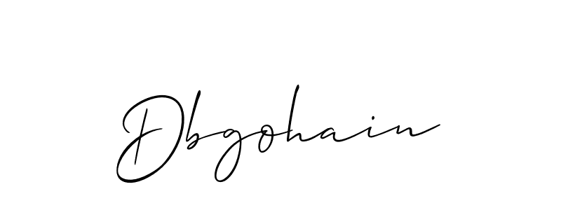 Make a beautiful signature design for name Dbgohain. With this signature (Allison_Script) style, you can create a handwritten signature for free. Dbgohain signature style 2 images and pictures png