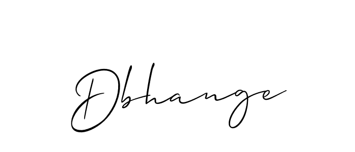 How to make Dbhange signature? Allison_Script is a professional autograph style. Create handwritten signature for Dbhange name. Dbhange signature style 2 images and pictures png
