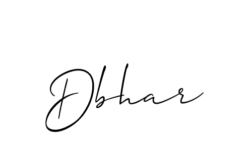 Create a beautiful signature design for name Dbhar. With this signature (Allison_Script) fonts, you can make a handwritten signature for free. Dbhar signature style 2 images and pictures png