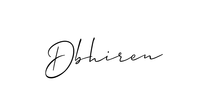 Dbhiren stylish signature style. Best Handwritten Sign (Allison_Script) for my name. Handwritten Signature Collection Ideas for my name Dbhiren. Dbhiren signature style 2 images and pictures png