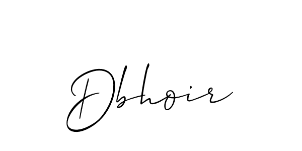 Create a beautiful signature design for name Dbhoir. With this signature (Allison_Script) fonts, you can make a handwritten signature for free. Dbhoir signature style 2 images and pictures png