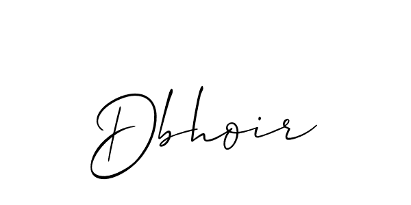 Use a signature maker to create a handwritten signature online. With this signature software, you can design (Allison_Script) your own signature for name Dbhoir. Dbhoir signature style 2 images and pictures png