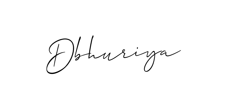 Create a beautiful signature design for name Dbhuriya. With this signature (Allison_Script) fonts, you can make a handwritten signature for free. Dbhuriya signature style 2 images and pictures png