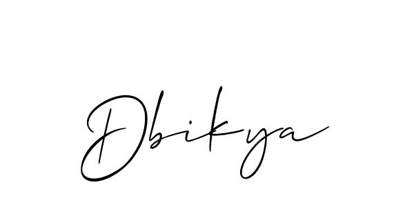 Use a signature maker to create a handwritten signature online. With this signature software, you can design (Allison_Script) your own signature for name Dbikya. Dbikya signature style 2 images and pictures png