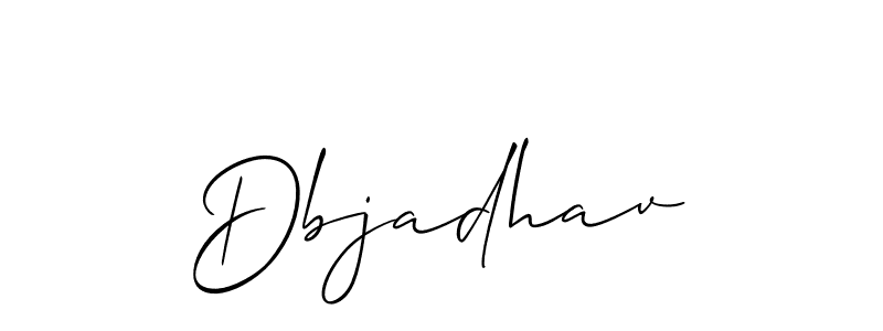 Create a beautiful signature design for name Dbjadhav. With this signature (Allison_Script) fonts, you can make a handwritten signature for free. Dbjadhav signature style 2 images and pictures png