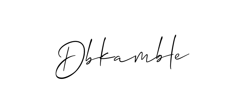 You should practise on your own different ways (Allison_Script) to write your name (Dbkamble) in signature. don't let someone else do it for you. Dbkamble signature style 2 images and pictures png