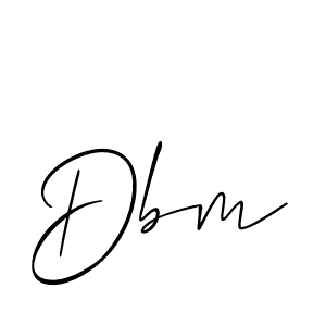 Design your own signature with our free online signature maker. With this signature software, you can create a handwritten (Allison_Script) signature for name Dbm. Dbm signature style 2 images and pictures png