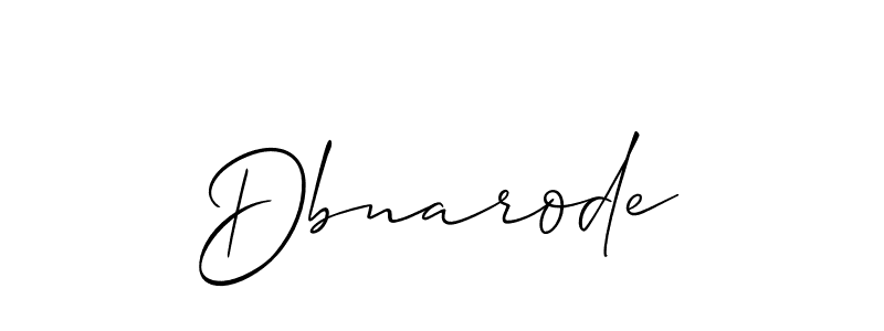 Design your own signature with our free online signature maker. With this signature software, you can create a handwritten (Allison_Script) signature for name Dbnarode. Dbnarode signature style 2 images and pictures png