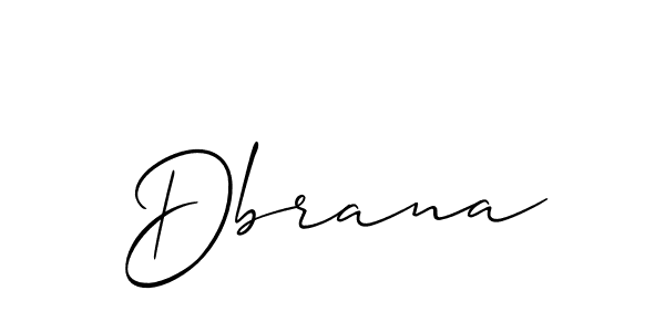 Also we have Dbrana name is the best signature style. Create professional handwritten signature collection using Allison_Script autograph style. Dbrana signature style 2 images and pictures png
