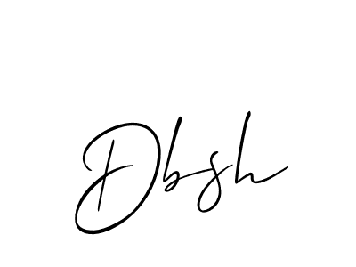 Use a signature maker to create a handwritten signature online. With this signature software, you can design (Allison_Script) your own signature for name Dbsh. Dbsh signature style 2 images and pictures png
