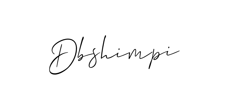 It looks lik you need a new signature style for name Dbshimpi. Design unique handwritten (Allison_Script) signature with our free signature maker in just a few clicks. Dbshimpi signature style 2 images and pictures png