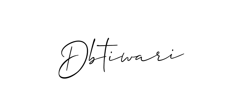 Make a beautiful signature design for name Dbtiwari. With this signature (Allison_Script) style, you can create a handwritten signature for free. Dbtiwari signature style 2 images and pictures png