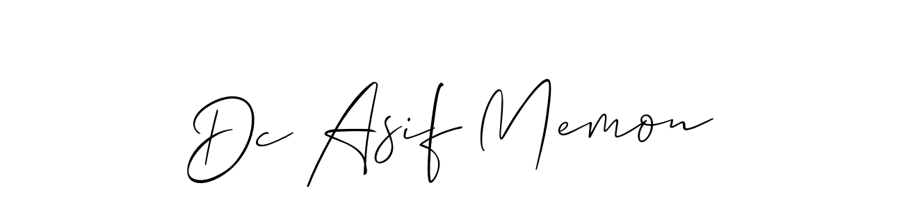 Use a signature maker to create a handwritten signature online. With this signature software, you can design (Allison_Script) your own signature for name Dc Asif Memon. Dc Asif Memon signature style 2 images and pictures png