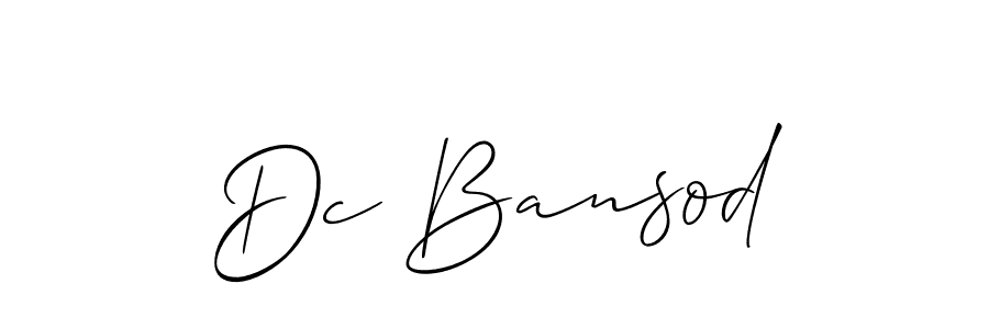 Best and Professional Signature Style for Dc Bansod. Allison_Script Best Signature Style Collection. Dc Bansod signature style 2 images and pictures png