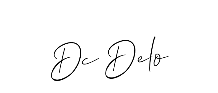 Make a short Dc Delo signature style. Manage your documents anywhere anytime using Allison_Script. Create and add eSignatures, submit forms, share and send files easily. Dc Delo signature style 2 images and pictures png