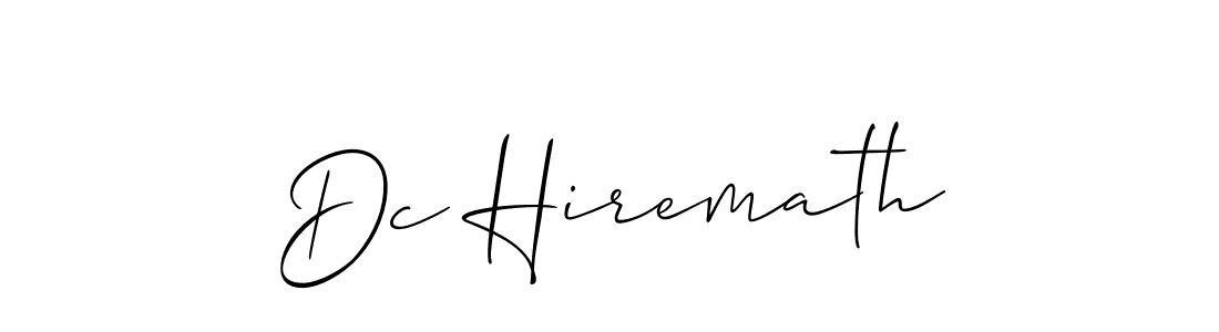 Design your own signature with our free online signature maker. With this signature software, you can create a handwritten (Allison_Script) signature for name Dc Hiremath. Dc Hiremath signature style 2 images and pictures png