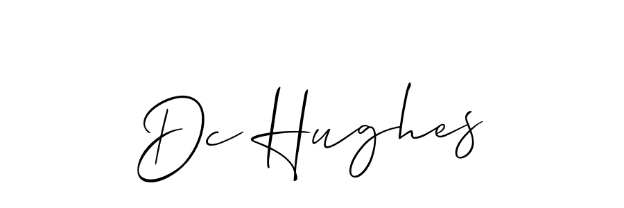 Use a signature maker to create a handwritten signature online. With this signature software, you can design (Allison_Script) your own signature for name Dc Hughes. Dc Hughes signature style 2 images and pictures png