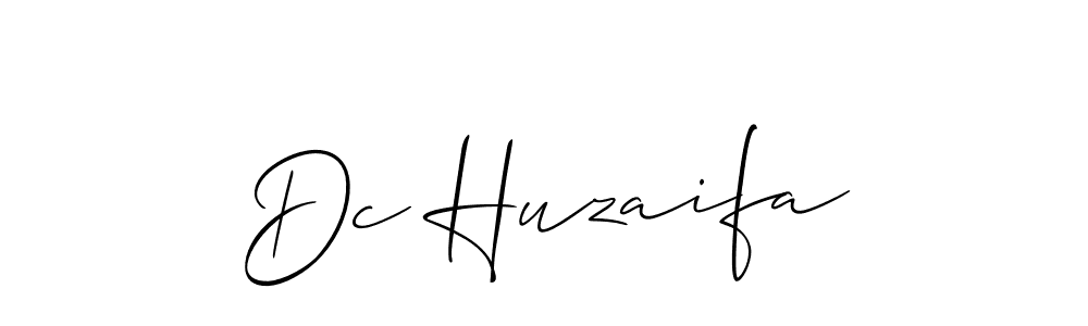 Make a beautiful signature design for name Dc Huzaifa. With this signature (Allison_Script) style, you can create a handwritten signature for free. Dc Huzaifa signature style 2 images and pictures png