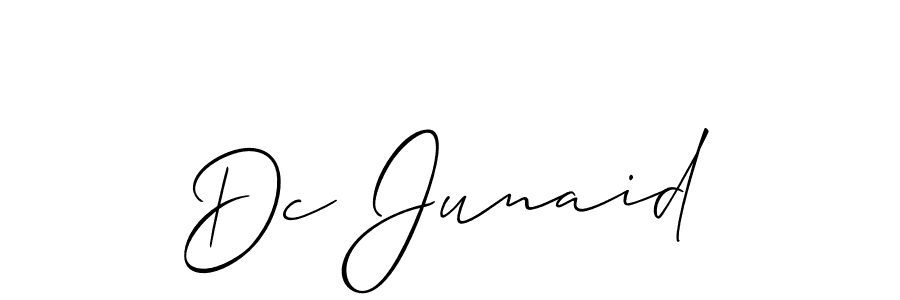 It looks lik you need a new signature style for name Dc Junaid. Design unique handwritten (Allison_Script) signature with our free signature maker in just a few clicks. Dc Junaid signature style 2 images and pictures png